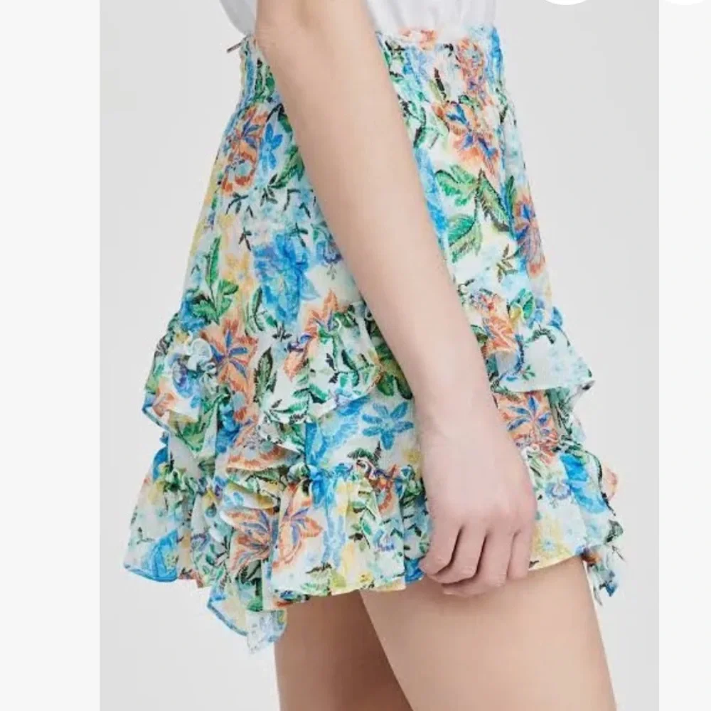 Misa Los Angeles Bella skirt floral ruffles women’s small lined (bin S) - Picture 3 of 12